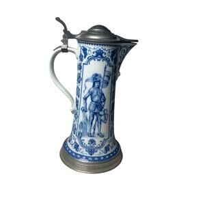 Vintage Kaiser Porcelain Echt Kobalt West Germany Elegant Pitcher Marked 507